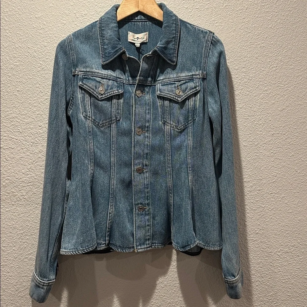 NWT - 7 For All Man Kind - Blue Denim Jacket - Picture 4 of 5